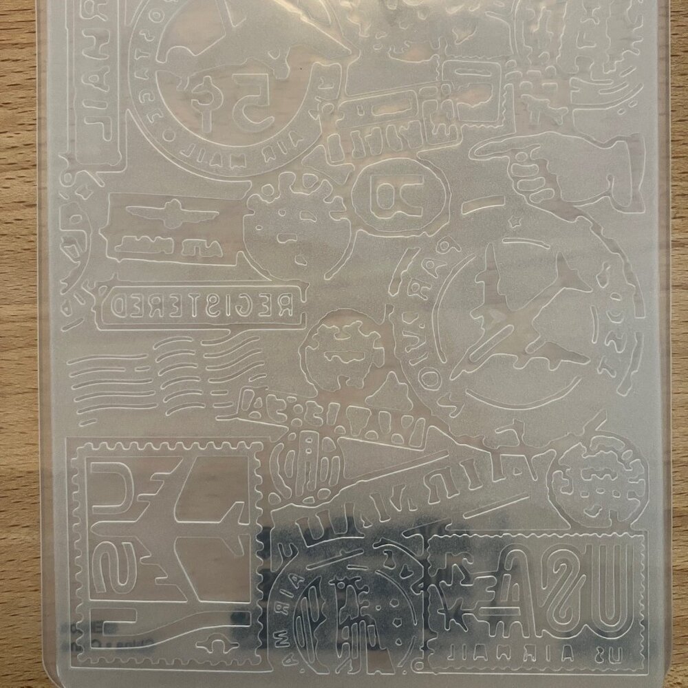 Tim Holtz Sizzix Alterations Texture Fades Embossing Folder Airmail - Picture 2 of 2
